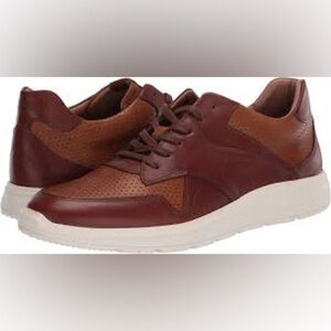 Old Money Allen Edmonds OSBORN Mens Brown Leather Dress Casual Sneakers 10D